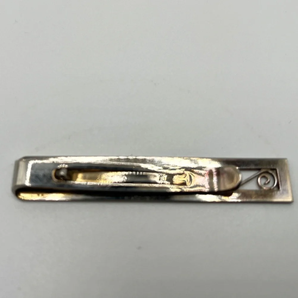 2 Vintage Unmarked Tie Clips; Black Onyx/1 Rhinestone and SWANK tie clip - Picture 9 of 15